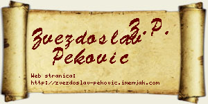 Zvezdoslav Peković vizit kartica